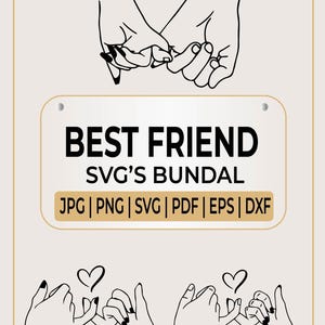 ベスト フレンド シャツ PNG | ベスト フレンド SVG | ピンキー プロミス SVG | シスター シャツ SVG | フレンズ シャツ SVG | Cricut シルエット用カット ファイル | デジタル SVG
