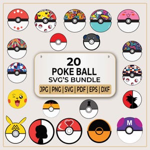Pokeball svg | Pokeball png |  3D Pokeball | Pokeball Aufkleber | Pokeball Plotter | Anime Zeichen | Silhouette svg | Niedliche Pokeball SVG | svg PNG