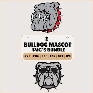 Bulldog Mascot SVG | Bulldog Head | Instant Download | Bulldog Png | Bulldog Mom Svg | Bulldog Clip Art | Png - Eps - Dxf