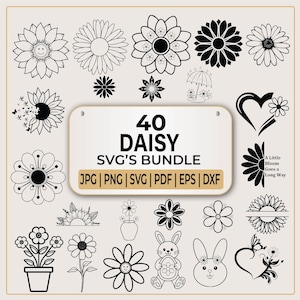 Pacchetto Svg Margherita / Margherita Svg / Margherita Fiore Svg / Margherita Fiore Clipart / Margherita Semplice Svg / Primavera Estate Svg / Margherite Svg / Margherita Silhouette