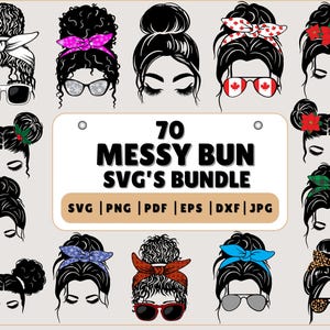 Messy Bun Bundle svg | Mom Life svg | mom skull svg | mom and daughter svg | Mom life Kid Life Png | glasses svg | Cricut Silhouette