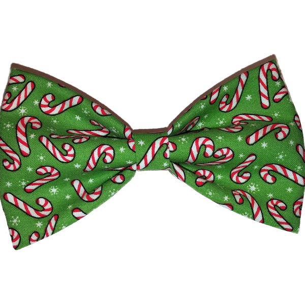 Candy Cane Bow Tie - Christmas Cat Bowtie - Dog Bow Tie - Holiday
