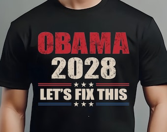 Comfort Colors® Obama 2028 Shirt Political Humor Tee Vote Change Shirt Patriotic Election Tee Protest Graphic USA Shirt