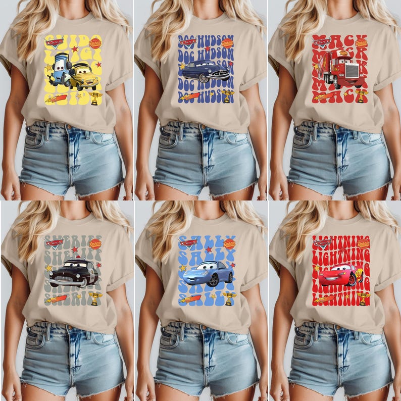 Disney Cars T-shirt, Pixar Lightning McQueen Tee, Tow Mater Sweatshirt, Sally Carrera Tee, Disney Family Trip Shirt, Disneyland Vacation Tee bild 3