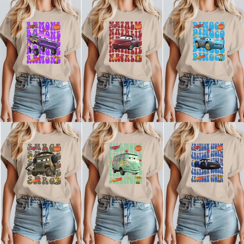 Disney Cars T-shirt, Pixar Lightning McQueen Tee, Tow Mater Sweatshirt, Sally Carrera Tee, Disney Family Trip Shirt, Disneyland Vacation Tee bild 2