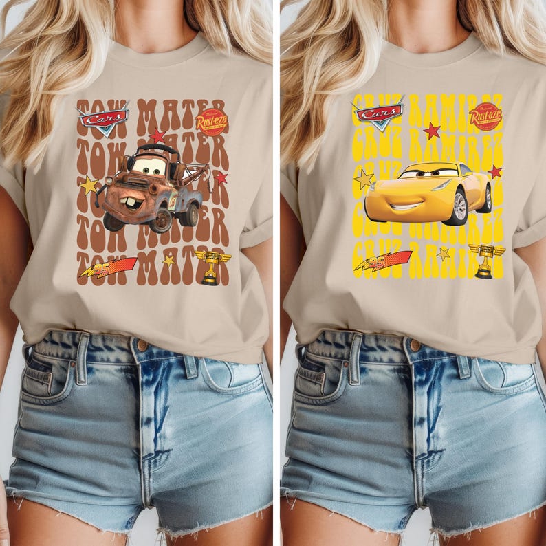 Disney Cars T-shirt, Pixar Lightning McQueen Tee, Tow Mater Sweatshirt, Sally Carrera Tee, Disney Family Trip Shirt, Disneyland Vacation Tee bild 4