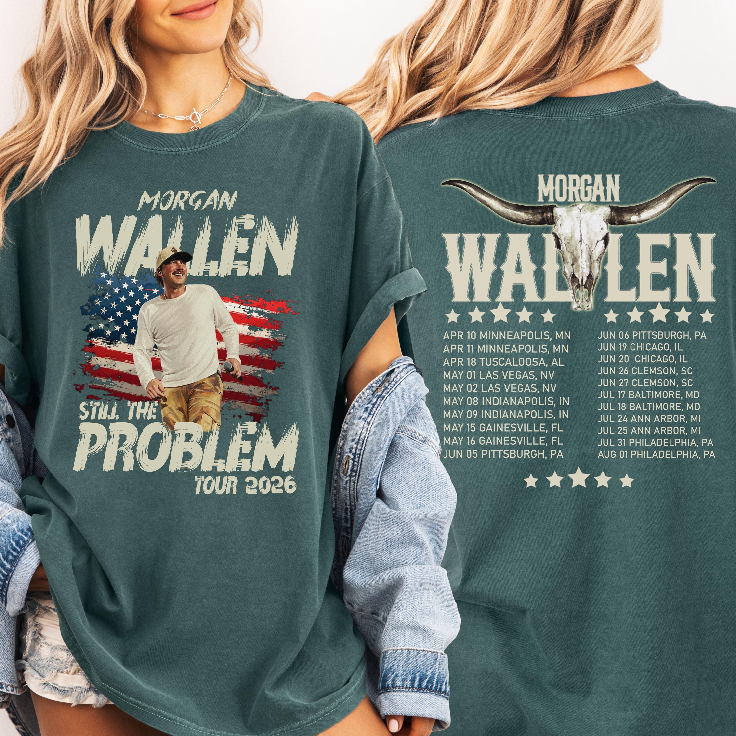 No Problem Country Morgan Wallen Still Problem Tour 2026 Shirt Vintage Country Music ...
