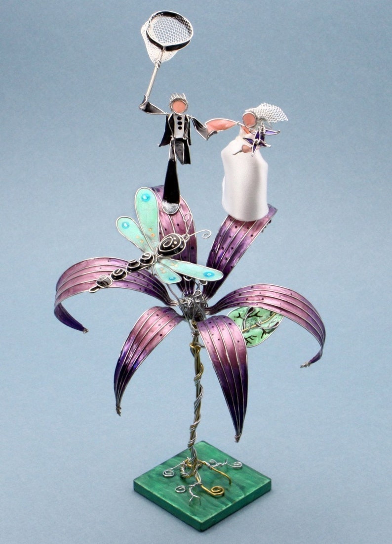 Dragonfly Wedding Cake Topper customizable Etsy