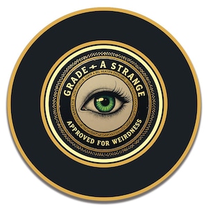 Grade A Strange Pins | Dark Enigma Round Pins | Strange Hue Accessory | Cool Mystery Gift
