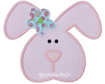 836 Girl Bunny 2 Machine Embroidery Applique Design