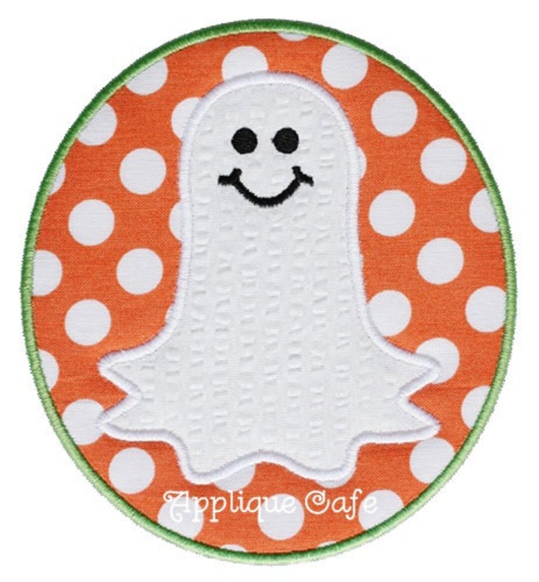 201 Ghost Patch Machine Embroidery Applique Design - Etsy