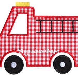 340 Feuerwehrauto Stickerei Applique Maschinenkonstruktion