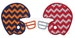 185 Football Helmets Machine Embroidery Applique Design 