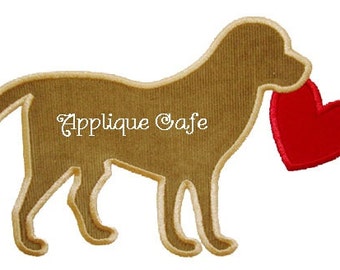 254 Valentine Dog Machine Embroidery Applique Design