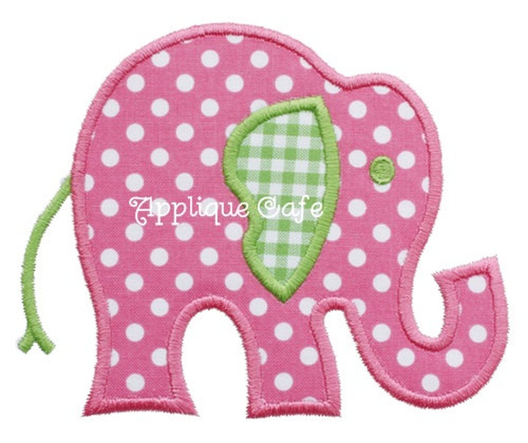015 Elephant Machine Embroidery Applique Design Etsy
