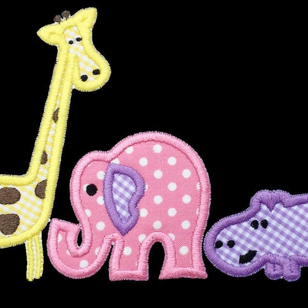 946 Zoo Animals Machine Embroidery Applique Design