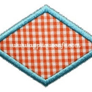 422 Mini Diamond Patch Machine Embroidery Applique Design