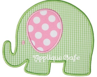 393 Elephant Machine Embroidery Applique Design