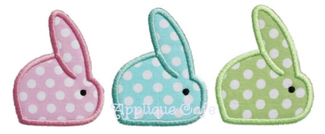 094 Bunnies Embroidery Applique Design - Etsy