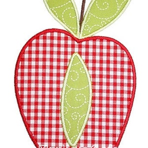 158 Apple Machine Embroidery Applique Design