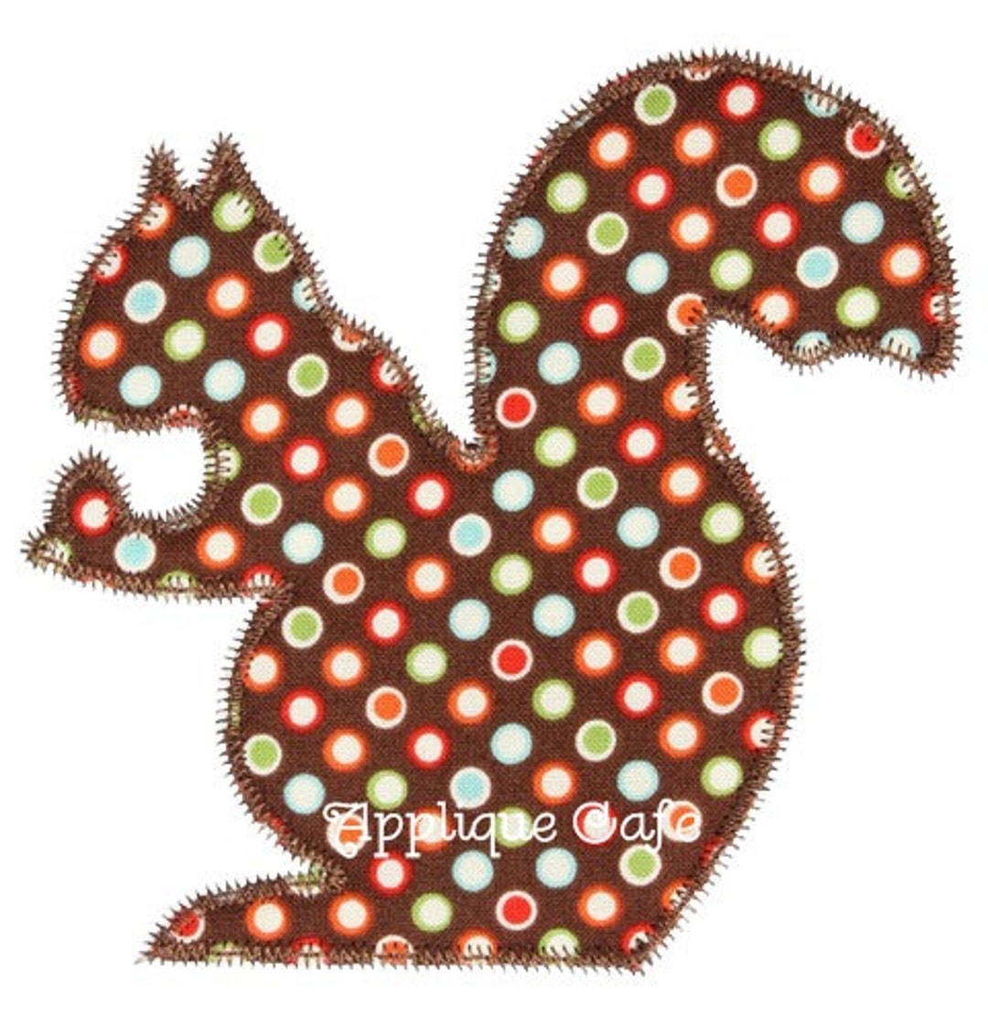 344 Zig Zag Squirrel Machine Embroidery Applique Design - Etsy
