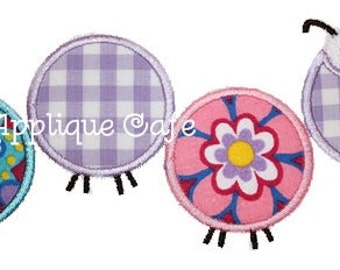 147 Satin Caterpillar Machine Embroidery Applique Design