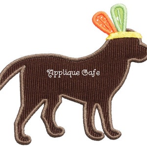 678 Indian Dog Machine Embroidery Applique Design