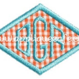 422 Mini Diamond Patch Machine Embroidery Applique Design image 2