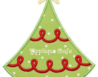 382 Christmas Tree 4 Machine Embroidery Applique Design