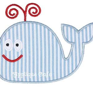484 Whale 3 Machine Embroidery Applique Design