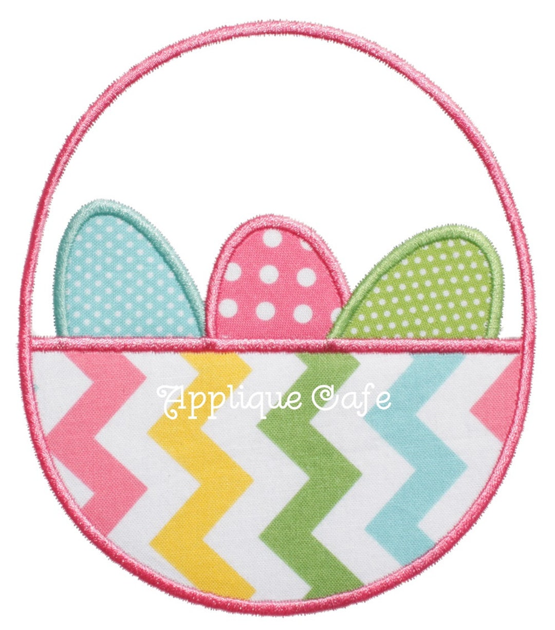 096 Easter Basket Machine Embroidery Applique Design - Etsy