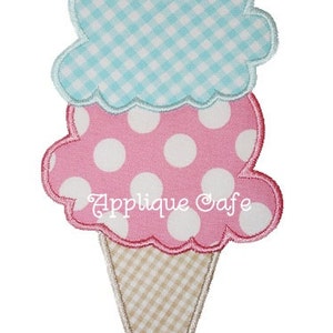 062 Ice Cream Cone Maschine Stickerei Applique Design