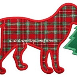 892 Christmas Dog 3 Machine Embroidery Applique Design