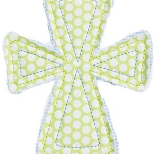 458 Raggy Cross Machine Embroidery Applique Design