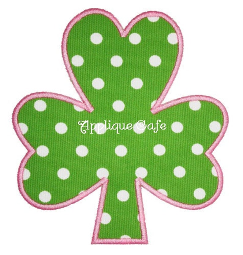 21+ Happy Clover Applique Embroidery