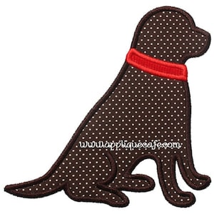 509 Sitting Dog Machine Embroidery Applique Design