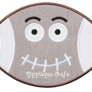 687 Football Face Machine Embroidery Applique Design