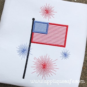 650 Flag Machine Embroidery Applique Design