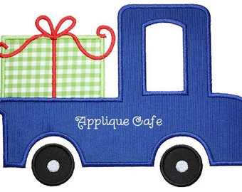 153 Gift Truck Machine Embroidery Applique Design