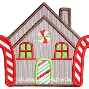 899 Gingerbread House Machine Embroidery Applique Design