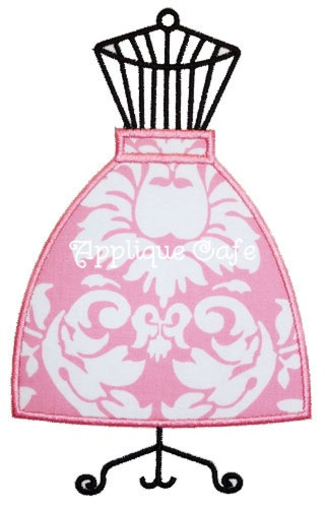 184 Dress Form Machine Embroidery Applique Design Etsy