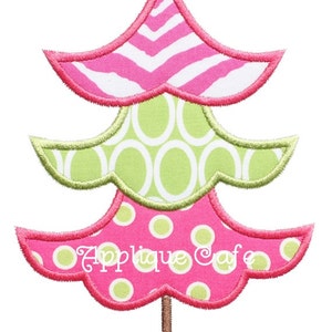 714 Christmas Tree 10 Machine Embroidery Applique Design