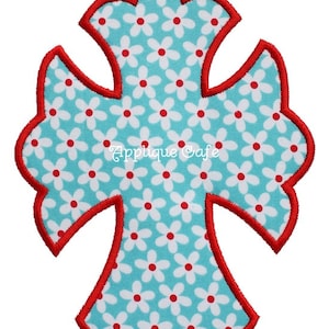091 Simple Cross Machine Embroidery Applique Design