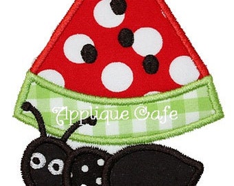 145 Watermelon Ant Machine Embroidery Applique Design