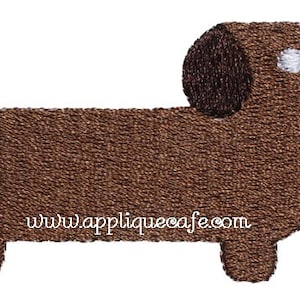 498 Mini Weiner Dog Machine Embroidery Design