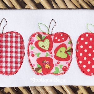 994 Apple Trio Machine Embroidery Applique Design
