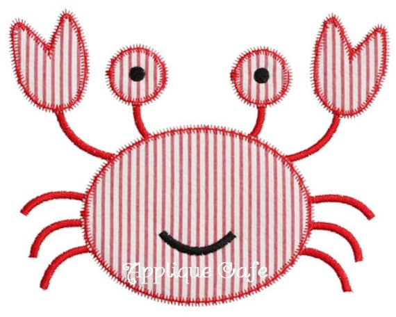 Red Crab Machine Embroidery Design EC0283