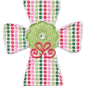 825 raggy Kranz Kreuz Stickerei Applique Maschinenkonstruktion
