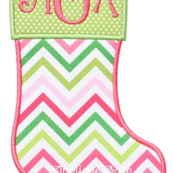 Christmas Stocking Applique Etsy