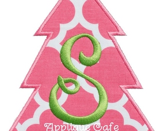 203 Simple Christmas Tree Machine Embroidery Applique Design